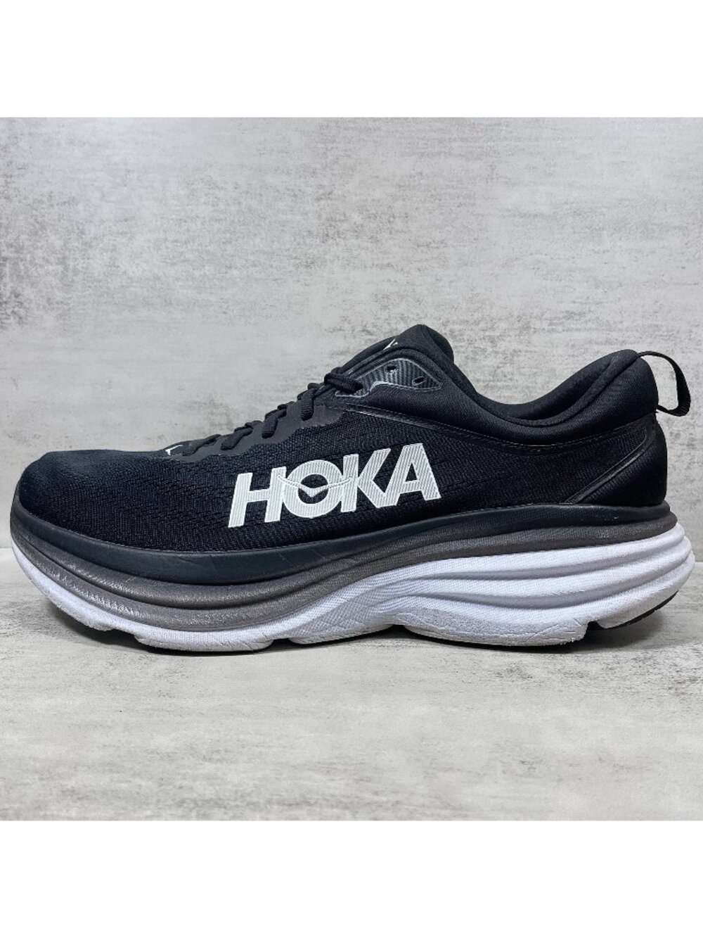 Hoka One One Bondi 8 Running Shoes - Men's Size 14D - Black